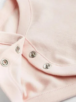 Next Pink/White 5 Pack Essential Long Sleeve Baby Bodysuits Online