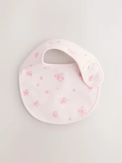 Next Pink/White Baby Bibs 3 Pack Sale