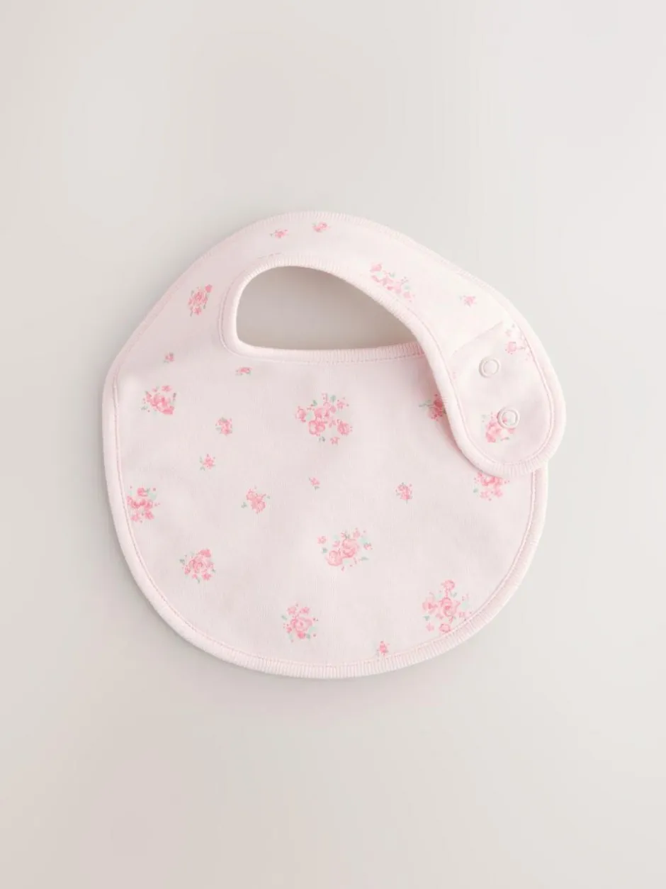 Next Pink/White Baby Bibs 3 Pack Sale