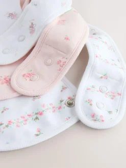 Next Pink/White Baby Bibs 3 Pack Sale