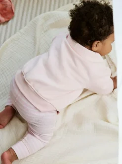 Next Pink/White Baby Jacket, Top and Leggings Set 3 Piece (0mths-2yrs) Discount