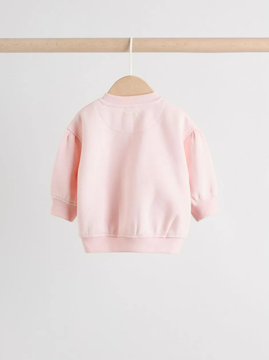 Next Pink/White Baby Jacket, Top and Leggings Set 3 Piece (0mths-2yrs) Discount