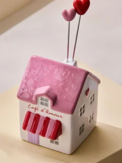 Next Pink/White Ceramic Mini House Ornament Online