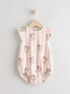 Next Baby Bloomer Romper Pink/White Stripe I Love My Daddy Online