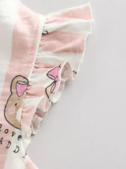 Next Baby Bloomer Romper Pink/White Stripe I Love My Daddy Online