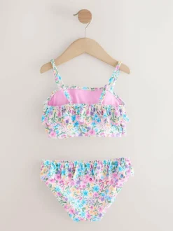 Next Frill Bikini (3-16yrs) Pink/Yellow Ditsy Floral Discount