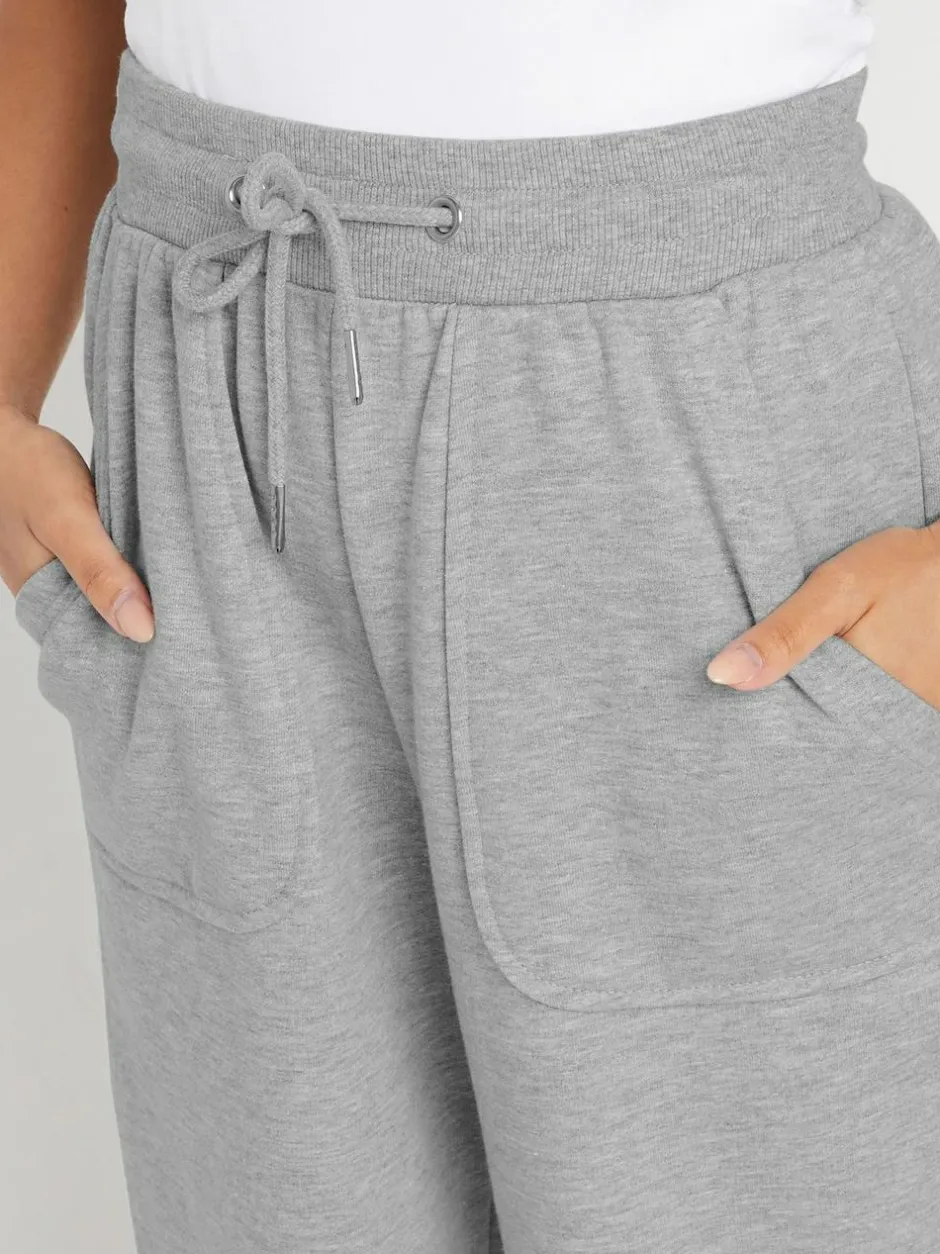 PixieGirl Petite Grey Pocket Patch Wide Leg Joggers Hot