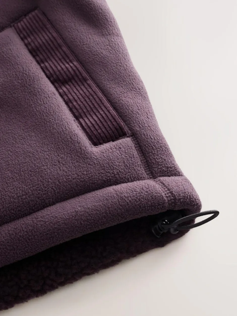 Next Cord Block Zip Through Funnel Fleece Plum Purple New