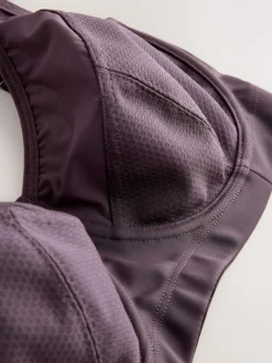 Next DD+ Non Pad Full Cup Dry Tech High Impact Sports Bra Plum Purple New