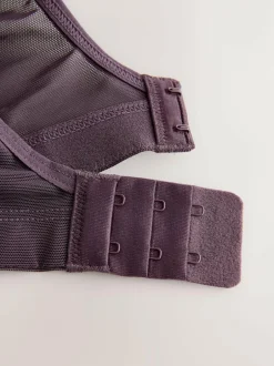 Next DD+ Non Pad Full Cup Dry Tech High Impact Sports Bra Plum Purple New
