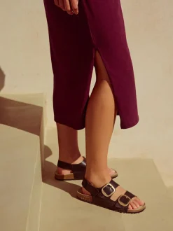 Next Twist Short Sleeved T-Shirt Summer Dress Plum Purple Sale