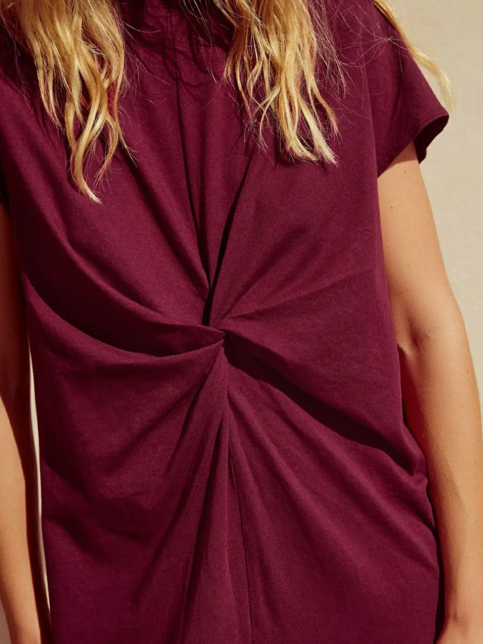 Next Twist Short Sleeved T-Shirt Summer Dress Plum Purple Sale
