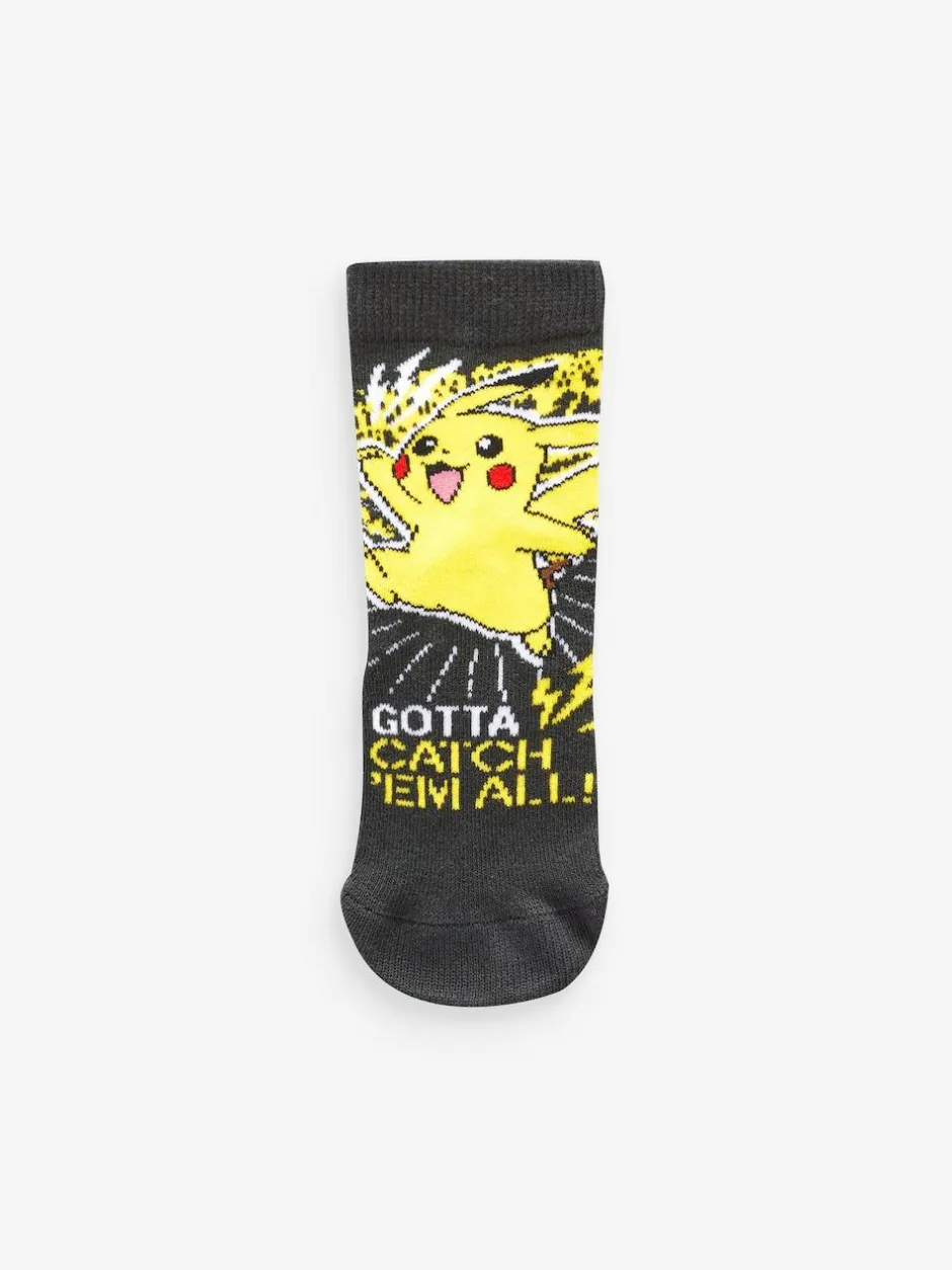 Next Pokémon Multi Gaming Cotton Rich Socks 3 Pack Clearance