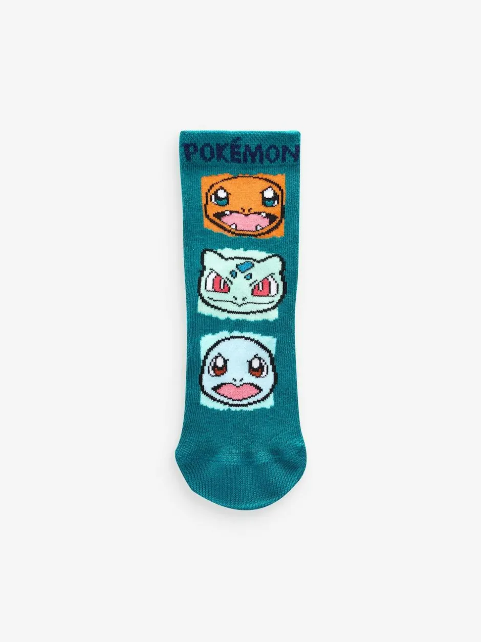 Next Pokémon Multi Gaming Cotton Rich Socks 3 Pack Clearance