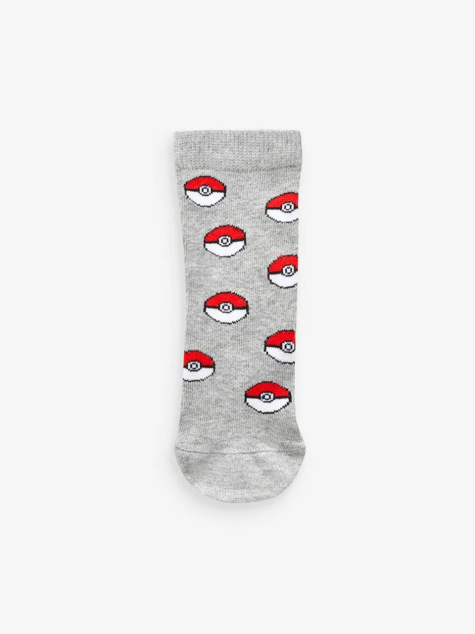 Next Pokémon Multi Gaming Cotton Rich Socks 3 Pack Clearance