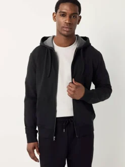 Polo Ralph Lauren Black Loungewear Zip Through Jersey Stretch Hoodie Hot