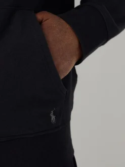 Polo Ralph Lauren Black Loungewear Zip Through Jersey Stretch Hoodie Hot