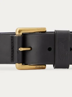 Polo Ralph Lauren Leather Pony Player Belt Black Sale