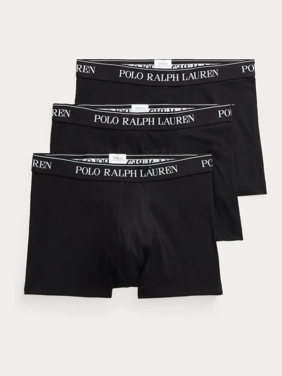 Polo Ralph Lauren Black Stretch Cotton Boxers 3 Pack Outlet