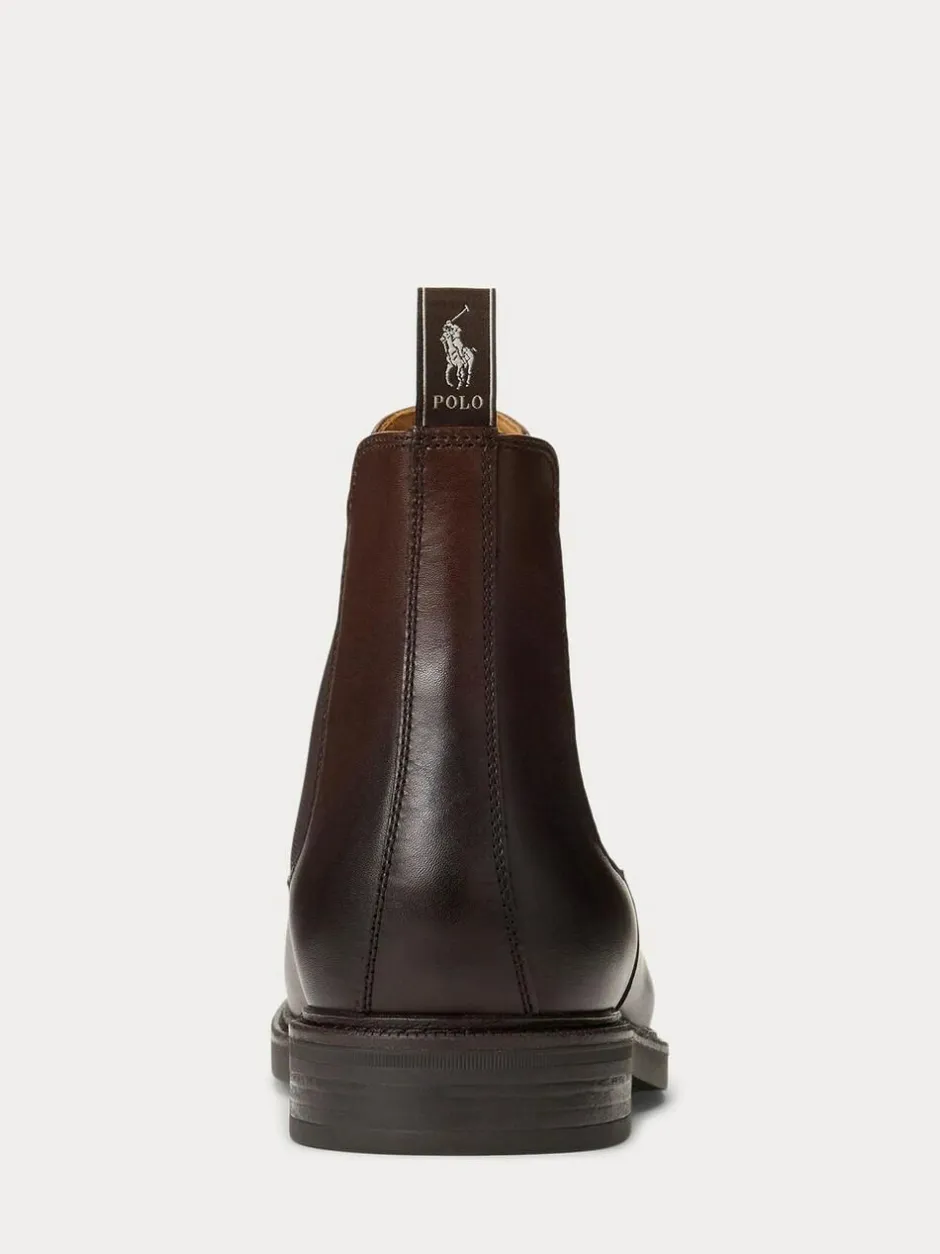 Polo Ralph Lauren Asher Chelsea Mid Cut Boots Brown Outlet
