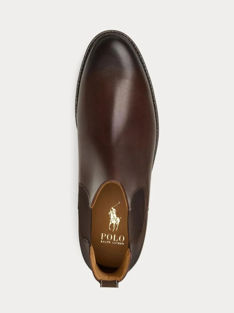 Polo Ralph Lauren Asher Chelsea Mid Cut Boots Brown Outlet