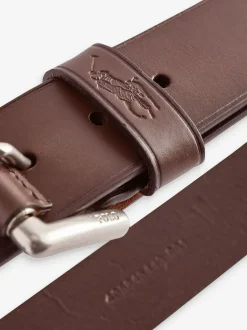 Polo Ralph Lauren Leather Pony Player Belt Dark Brown New