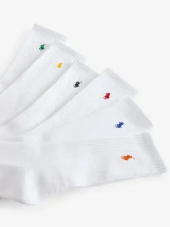 Polo Ralph Lauren Ribbed Crew Socks 6 Pack Off White Hot