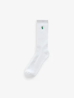 Polo Ralph Lauren Ribbed Crew Socks 6 Pack Off White Hot