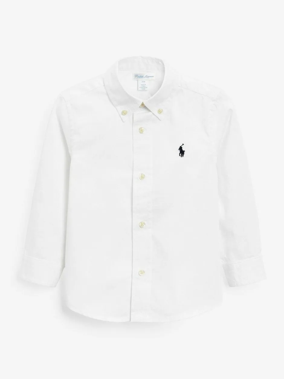 Polo Ralph Lauren White Baby Boys Oxford Shirt Online