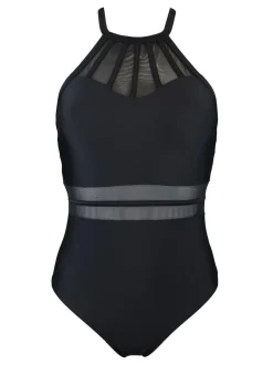 Pour Moi Beach Bound High Neck Swimsuit Black