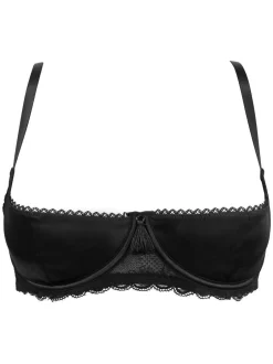 Pour Moi For Your Eyes Only Underwired Quarter Cup Bra Black Best