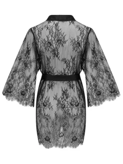 Pour Moi Black For Your Eyes Only Lace Robe Discount