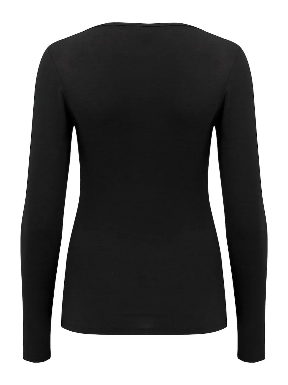 Pour Moi Black Long Sleeve Second Skin Thermal Discount