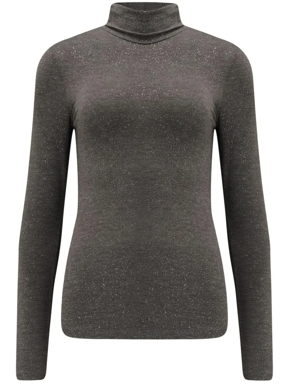 Pour Moi Roll Neck Second Skin Thermal Glitter Charcoal Sale