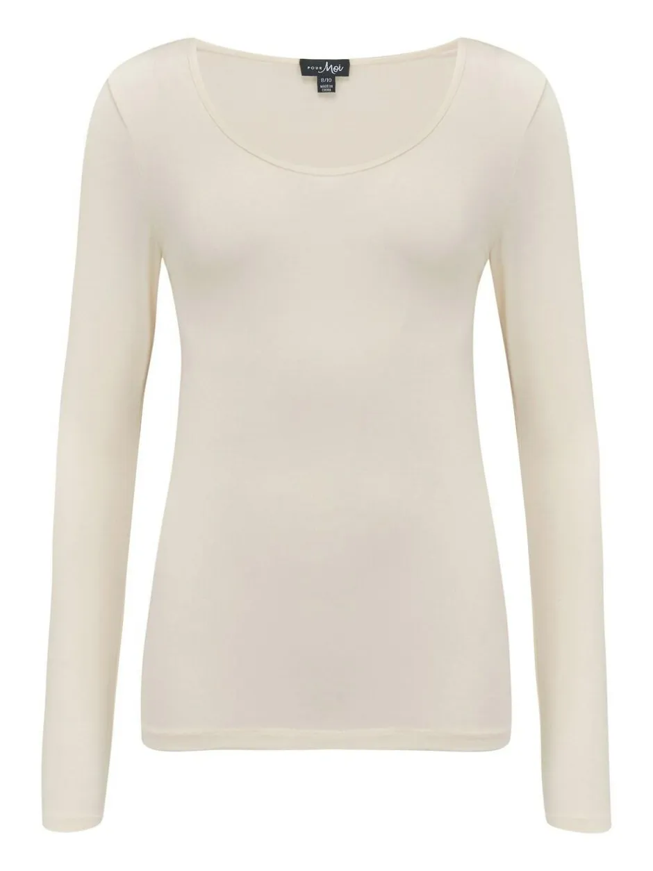 Pour Moi Ivory Long Sleeve Second Skin Thermal Outlet
