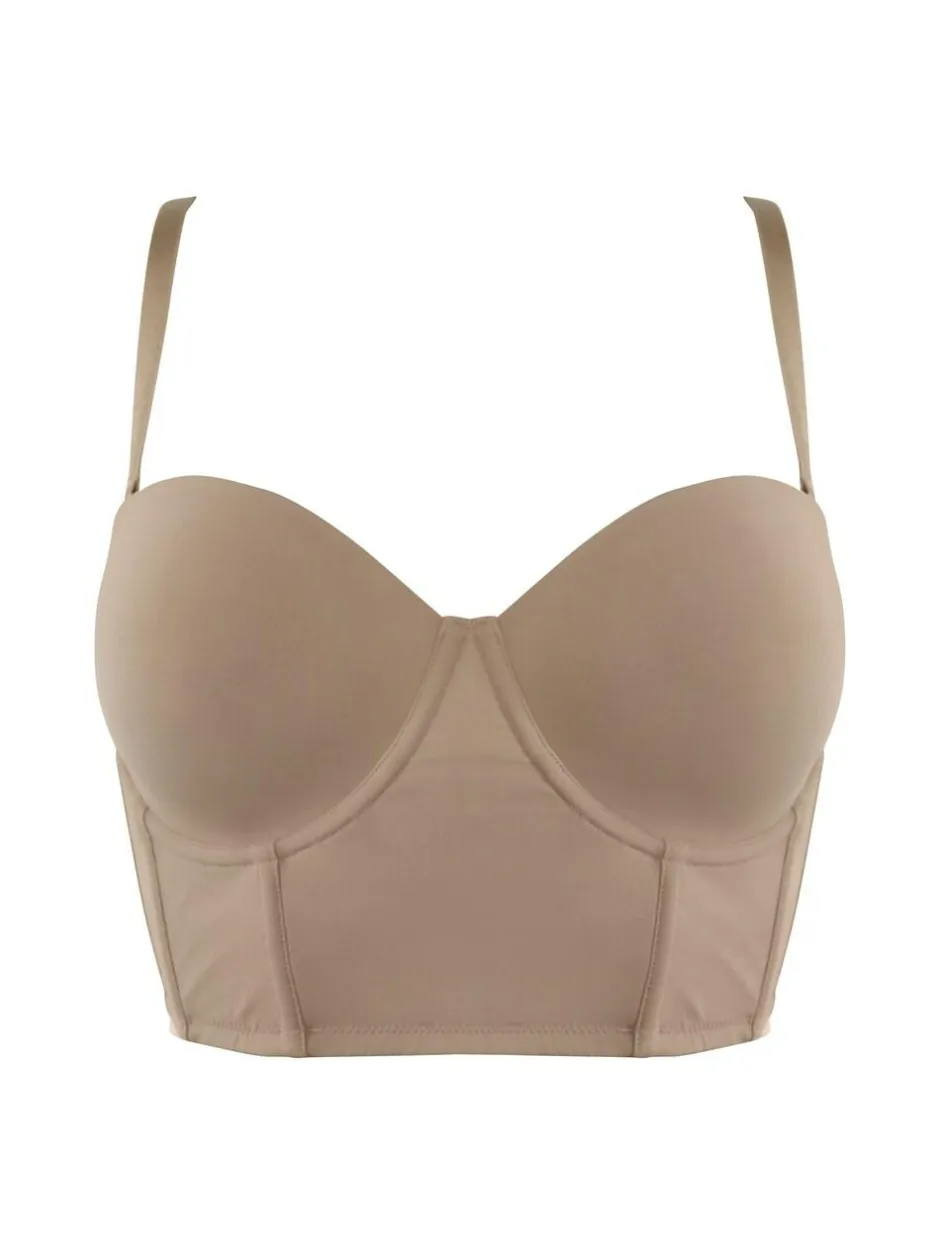 Pour Moi Bustier Definitions Bra Nude New