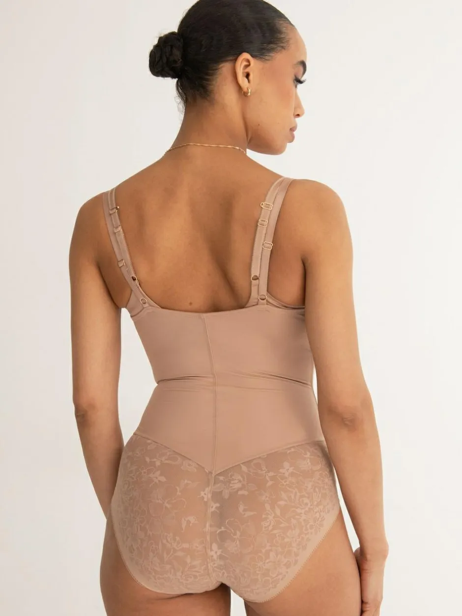 Pour Moi Effortless Tummy Control Wear Your Own Bra Body Shapewear Nude Hot