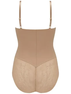 Pour Moi Effortless Tummy Control Wear Your Own Bra Body Shapewear Nude Hot