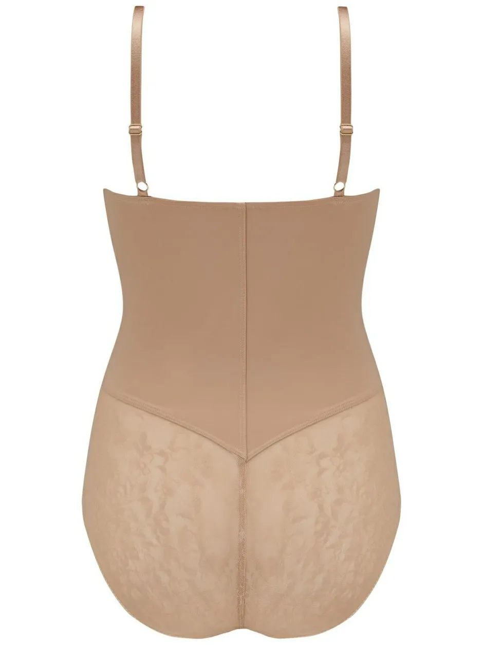 Pour Moi Effortless Tummy Control Wear Your Own Bra Body Shapewear Nude Hot