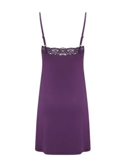 Pour Moi Short Sofa Loves Lace Hidden Support Soft Jersey Split Chemise Purple Outlet