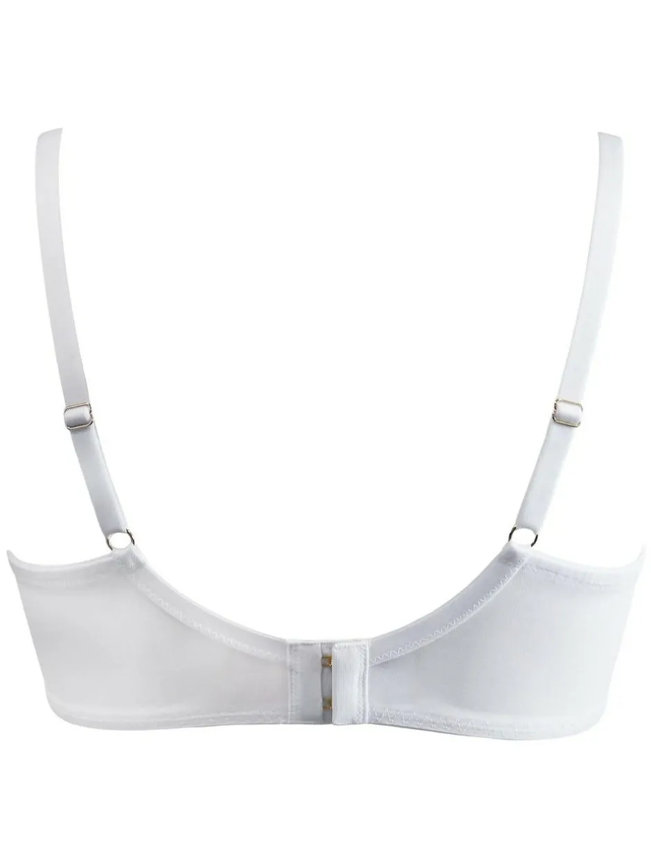 Pour Moi Non-Padded India Eyelash Lace Bra White New