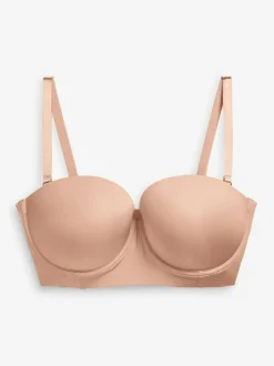 Next Praline Nude DD+ Light Pad Low Back Smoothing Strapless Bra Online