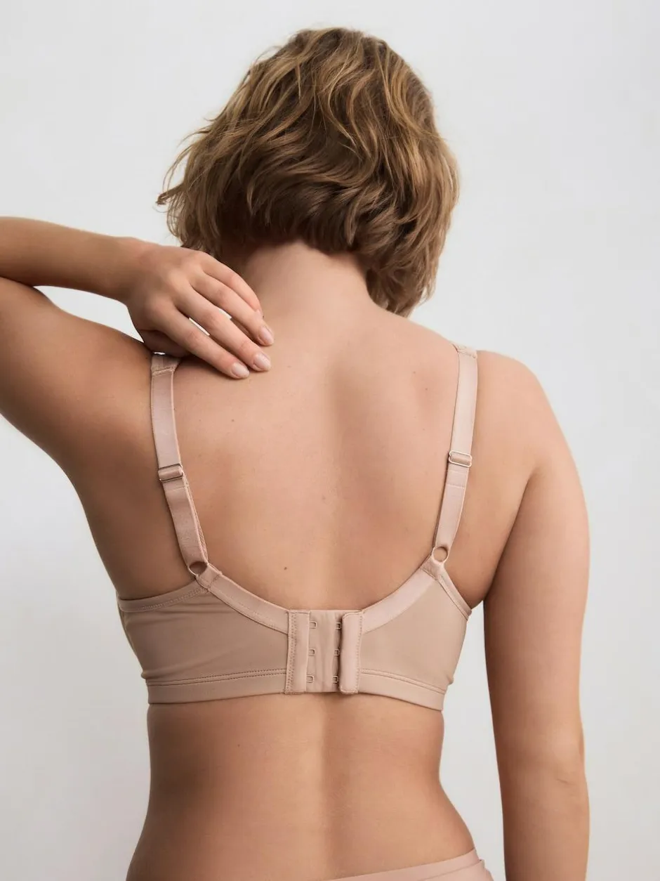 Next DD+ Supersoft Comfort Padded Strap Minimising Full Cup Bra Praline Nude Hot