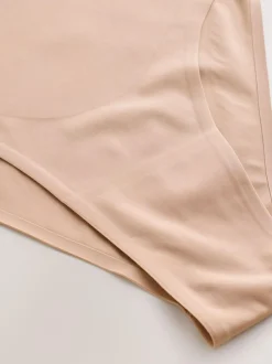 Next High Rise High Leg No VPL Tummy Control Shaping Knickers Praline Nude Hot