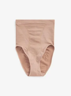 Next High Waist Brief Seamless Firm Tummy Control Shaping Briefs Praline Nude Clearance