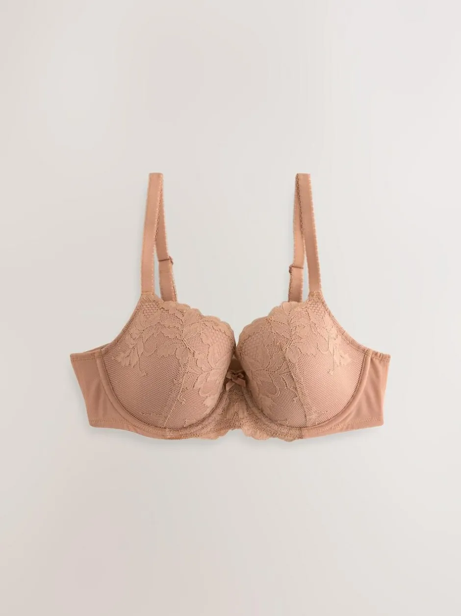 Next Pad Balcony DD+ Lace Bras 2 Pack Praline Nude/Navy Discount