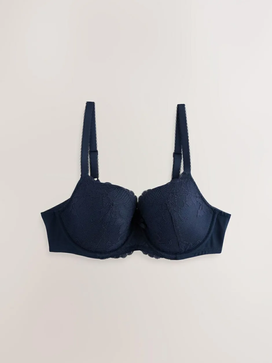 Next Pad Balcony DD+ Lace Bras 2 Pack Praline Nude/Navy Discount