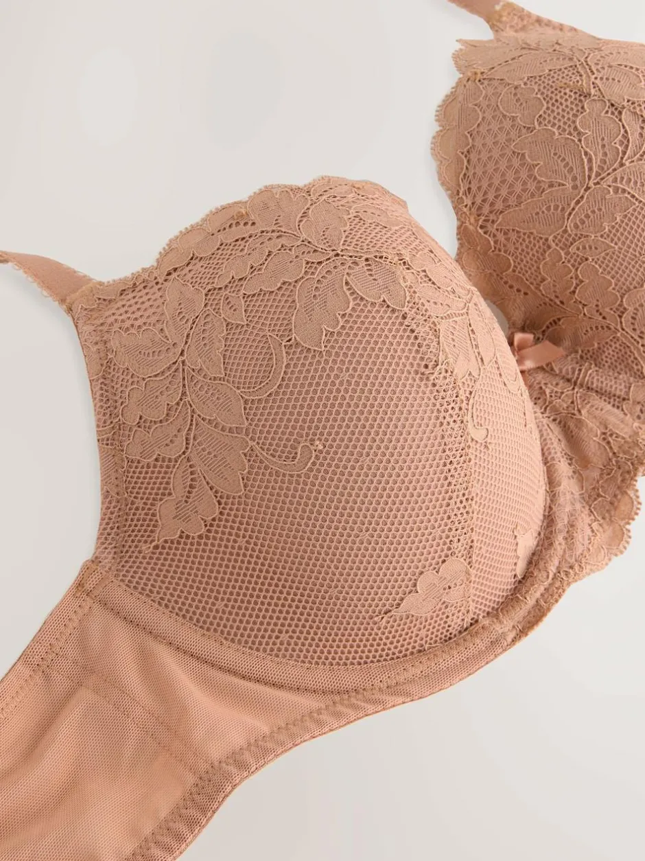 Next Pad Balcony DD+ Lace Bras 2 Pack Praline Nude/Navy Discount