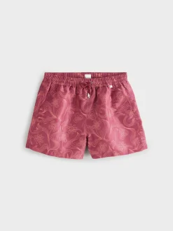 PS Paul Smith Red Regular-Fit Logo Printed Swim Shorts New