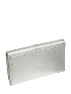 Pure Luxuries London Isla Leather Purse Silver Hot